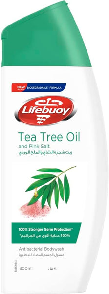 Lifebuoy Tea Tree Oil & Pink Salt Anti-Bacterial Body Wash, 300ml