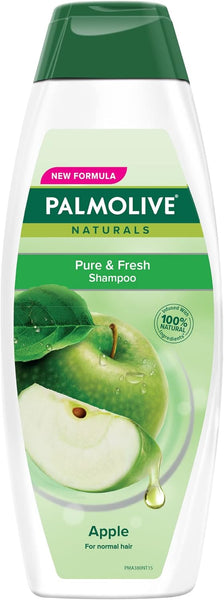 Palmolive Pure and Fresh Shampoo for Normal Hair, 100% Natural Ingredients, Apple Shampoo, 380 ml