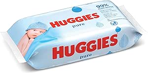 Huggies,Pure Baby Wipes,Pack of 56 Wipes,Made from Natural Plant-Based Fibers,Safe and Gentle,Paraben & Alcohol Free