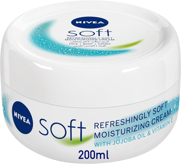 NIVEA Moisturising Cream, Soft Refreshing, Jar 200ml