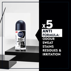 NIVEA MEN Antiperspirant Roll-on for Men, Black & White Invisible Protection Original, 50ml