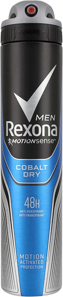 Rexona Men’S Antiperspirant Deodorant Spray, Cobalt, 200 Ml