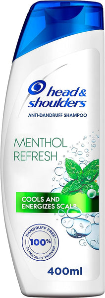 Head & Shoulders Menthol Refresh Anti-Dandruff Shampoo for Itchy Scalp, 400 ml