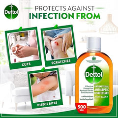 Dettol Antiseptic Antibacterial Disinfectant Liquid 500ml