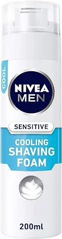 NIVEA MEN Shaving Foam Cooling, Sensitive Chamomile & Seaweed, 200ml